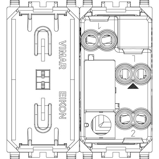 Vimar Eikon 2-Way Rocker Switch, 1P, 16AX, 250V, IP40, Lightable, Replaceable Button — Quality Boat Parts