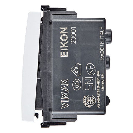 Vimar Eikon 1-Way Switch, 16AX 250V, Lightable, Replaceable Button — Quality Boat Parts