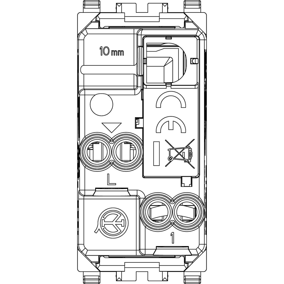 Vimar Eikon 1-Way Switch, 16AX 250V, Lightable, Replaceable Button — Quality Boat Parts