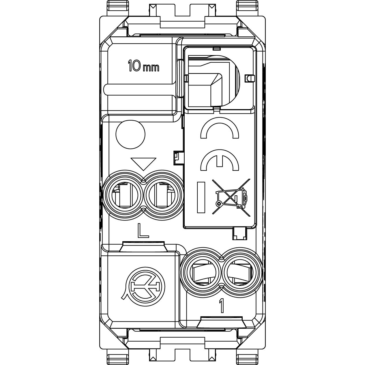 Vimar Eikon 1-Way Switch, 16AX 250V, Lightable, Replaceable Button — Quality Boat Parts