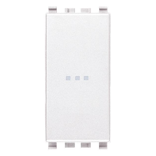 Vimar Eikon Axial 2-Way Rocker Switch, 1P, 16AX, 250V, Lightable, Replaceable Button — Quality Boat Parts