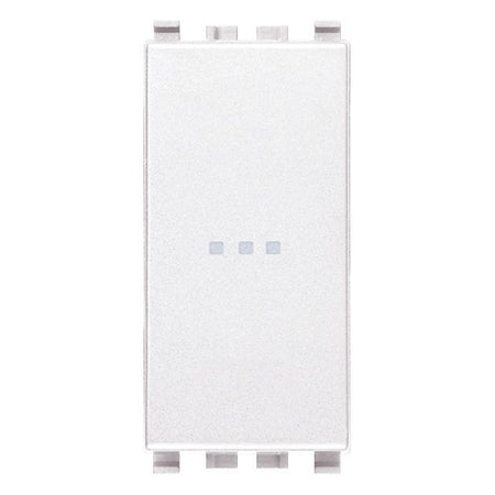 Vimar Eikon Axial 2-Way Rocker Switch, 1P, 16AX, 250V, Lightable, Replaceable Button — Quality Boat Parts