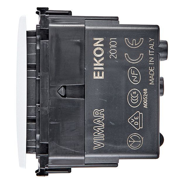 Vimar Eikon Axial 2-Way Rocker Switch, 1P, 16AX, 250V, Lightable, Replaceable Button — Quality Boat Parts