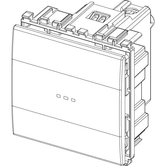 Vimar Eikon Axial 2-Way Rocker Switch, 1P, 16AX, 250V, Lightable, Replaceable Button — Quality Boat Parts