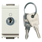 Vimar Idea 2P Key-Operated 1-Way Switch, 16A, 250V, IP40, Flush Mount — Quality Boat Parts