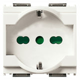 Vimar Idea SICURY Universal Socket Outlet, 2P+E, 16A, 250V, P40 Italian Standard, 2 Modules, IP20 — Quality Boat Parts