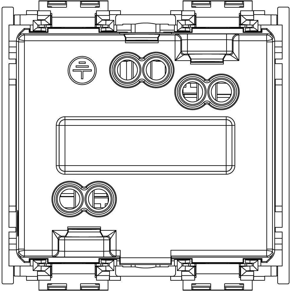 Vimar Idea SICURY Universal Socket Outlet, 2P+E, 16A, 250V, P40 Italian Standard, 2 Modules, IP20 — Quality Boat Parts