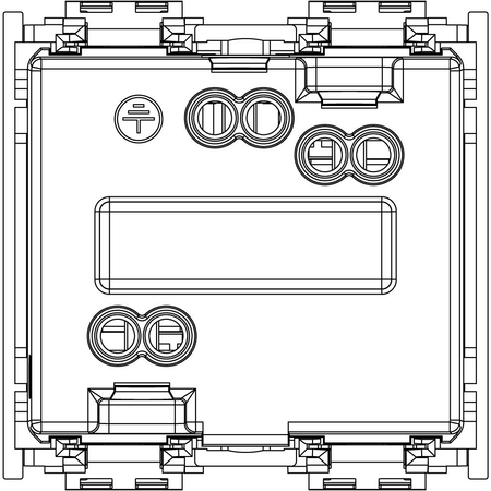 Vimar Idea SICURY Universal Socket Outlet, 2P+E, 16A, 250V, P40 Italian Standard, 2 Modules, IP20 — Quality Boat Parts