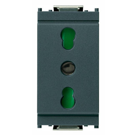 Vimar Idea SICURY Bipasso Socket Outlet, Italian Standard P17/11, 2P+E, 16A 250V, IP20 — Quality Boat Parts