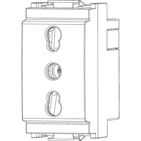 Vimar Idea SICURY Bipasso Socket Outlet, Italian Standard P17/11, 2P+E, 16A 250V, IP20 — Quality Boat Parts