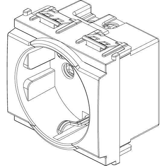 Vimar Idea SICURY German Standard Socket Outlet, 2P+E, 16A 250V, 2 Modules, IP20 — Quality Boat Parts