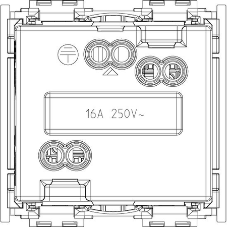 Vimar Idea SICURY German Standard Socket Outlet, 2P+E, 16A 250V, 2 Modules, IP20 — Quality Boat Parts