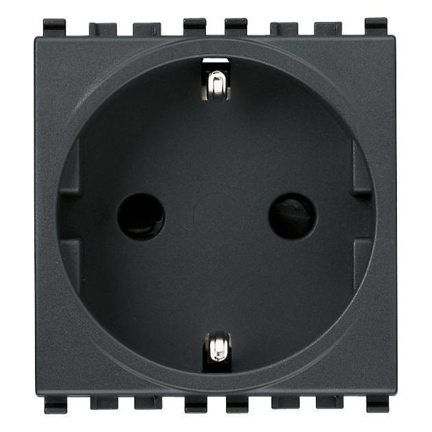 Vimar Eikon SICURY Schuko Socket Outlet, 2P+E, 16A 250V, 2M, IP20 — Quality Boat Parts