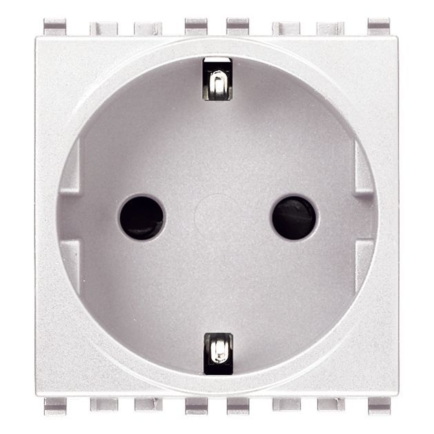 Vimar Eikon SICURY Schuko Socket Outlet, 2P+E, 16A 250V, 2M, IP20 — Quality Boat Parts