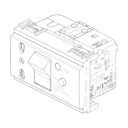 Vimar Idea SICURY Bpresa Socket Outlet, Italian Standard P17/11, 2P+E 16A 250V, C16 RCBO, 10mA, 3 Modules — Quality Boat Parts