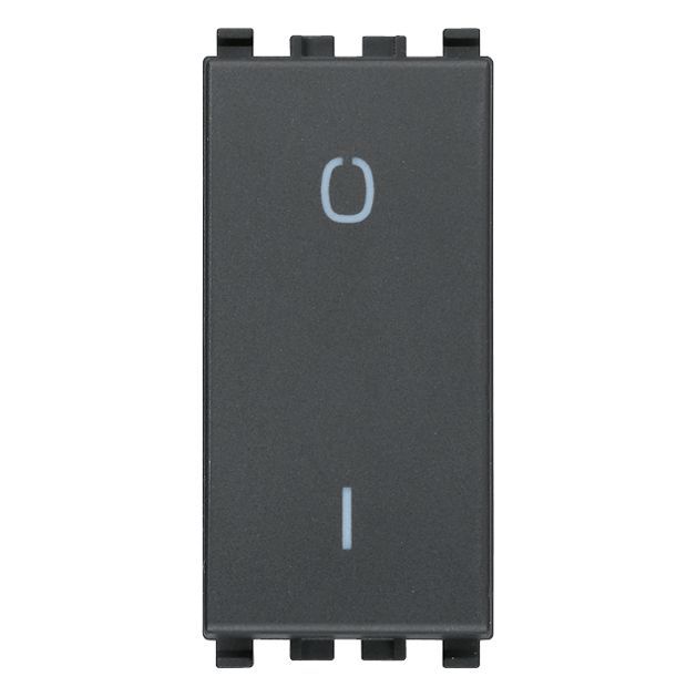 Vimar Eikon 2-Pole 1-Way Rocker Switch, 16AX, 250V, Lightable, Replaceable Button — Quality Boat Parts