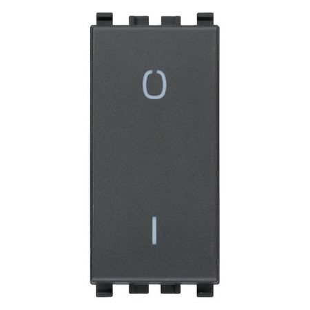 Vimar Eikon 2-Pole 1-Way Rocker Switch, 16AX, 250V, Lightable, Replaceable Button — Quality Boat Parts