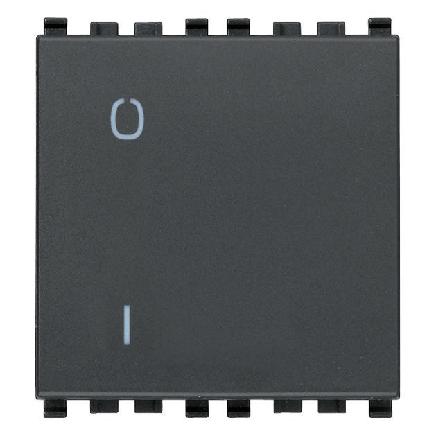Vimar Eikon 2-Pole 1-Way Rocker Switch, 16AX, 250V, Lightable, Replaceable Button — Quality Boat Parts