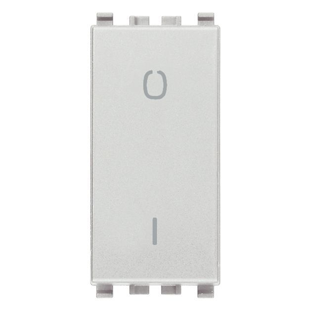 Vimar Eikon 2-Pole 1-Way Rocker Switch, 16AX, 250V, Lightable, Replaceable Button — Quality Boat Parts