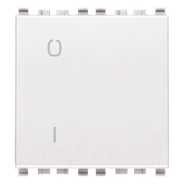 Vimar Eikon 2-Pole 1-Way Rocker Switch, 16AX, 250V, Lightable, Replaceable Button — Quality Boat Parts