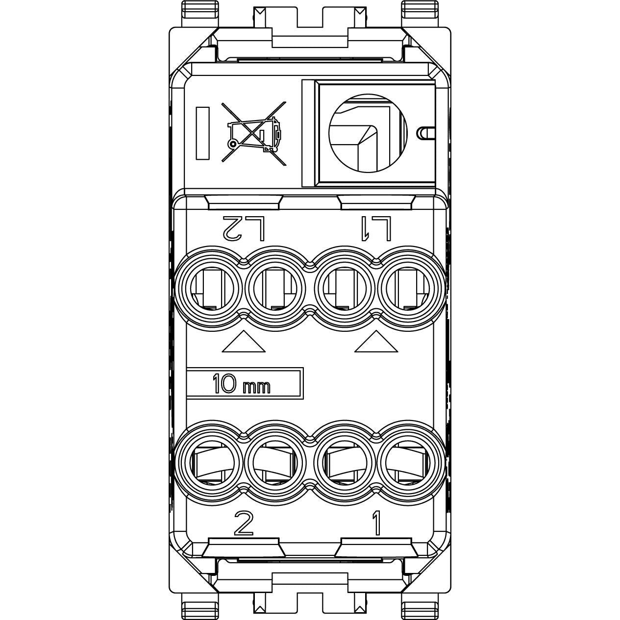 Vimar Eikon 2-Pole 1-Way Rocker Switch, 16AX, 250V, Lightable, Replaceable Button — Quality Boat Parts