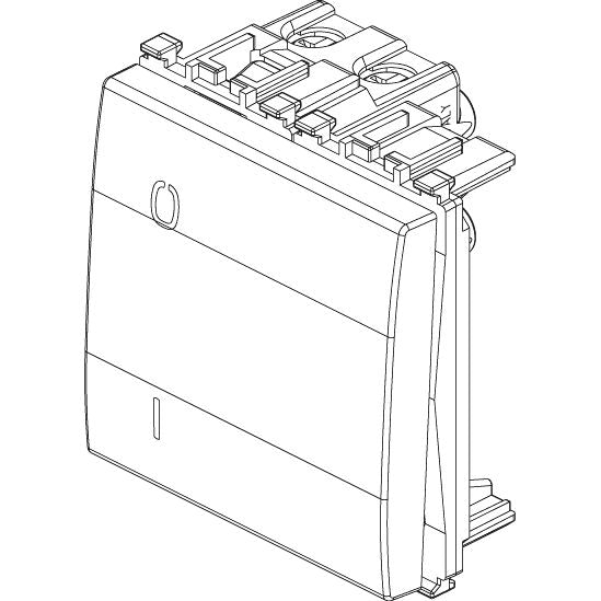 Vimar Eikon 2-Pole 1-Way Rocker Switch, 16AX, 250V, Lightable, Replaceable Button — Quality Boat Parts