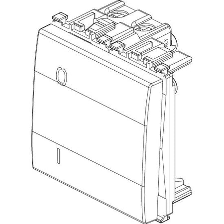 Vimar Eikon 2-Pole 1-Way Rocker Switch, 16AX, 250V, Lightable, Replaceable Button — Quality Boat Parts