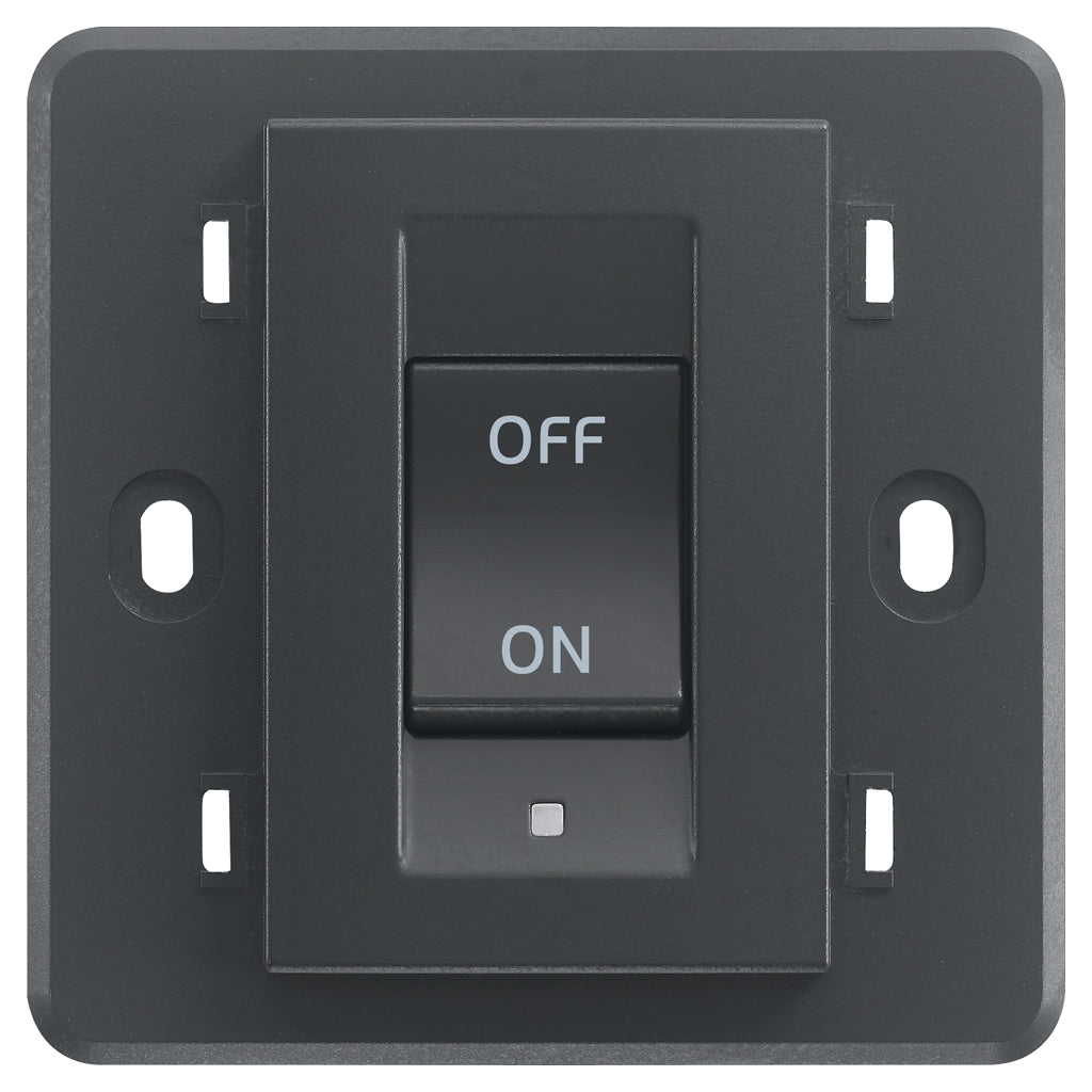 Vimar Eikon 2P 32A 1-Way Switch, For British Standard Mounting Boxes, 250V, 3-Module, IP40 — Quality Boat Parts