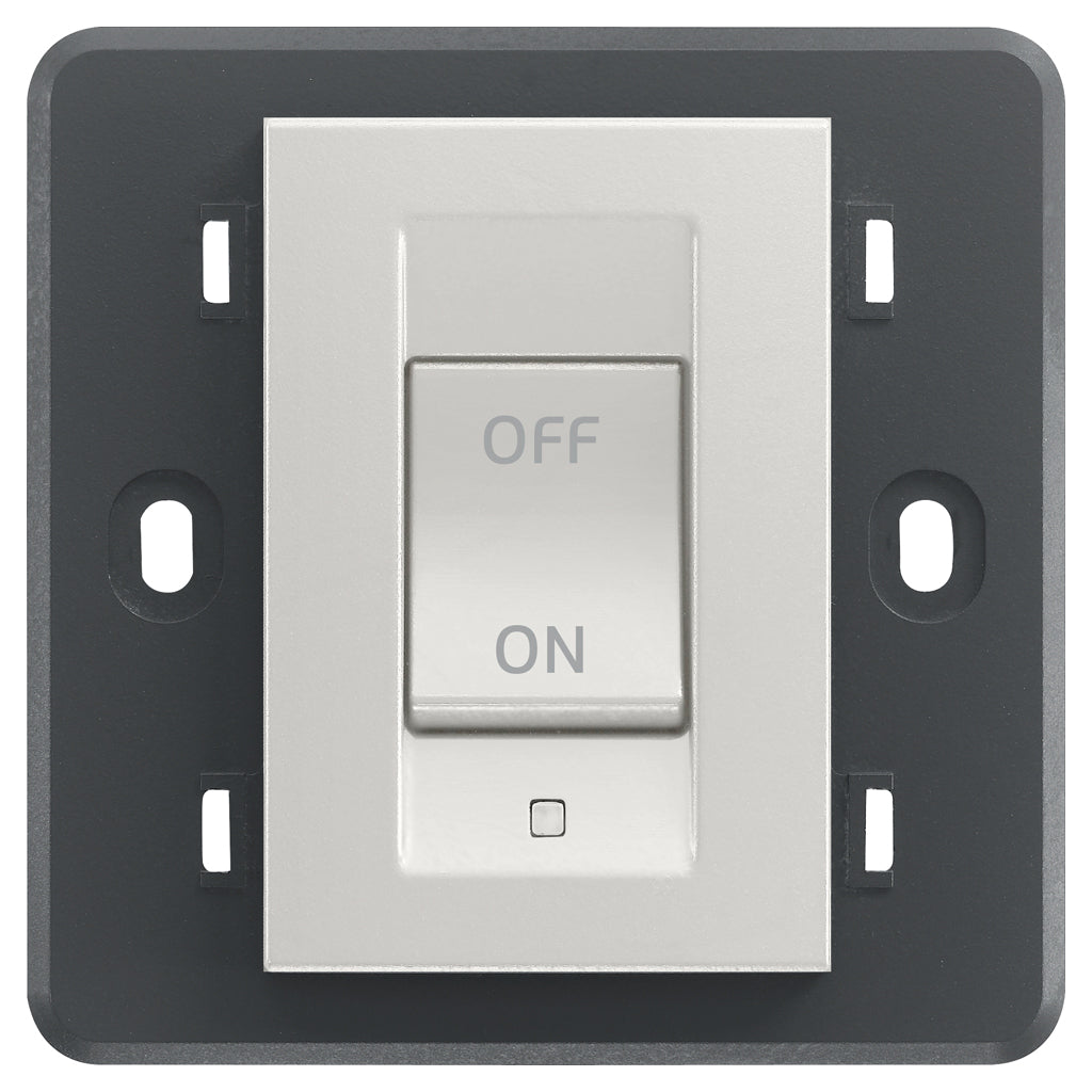 Vimar Eikon 2P 32A 1-Way Switch, For British Standard Mounting Boxes, 250V, 3-Module, IP40 — Quality Boat Parts