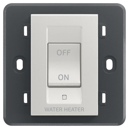 Vimar Eikon 2P 32A 1-Way Switch, For British Standard Mounting Boxes, 250V, 3-Module, IP40 — Quality Boat Parts