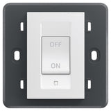 Vimar Eikon 2P 32A 1-Way Switch, For British Standard Mounting Boxes, 250V, 3-Module, IP40 — Quality Boat Parts