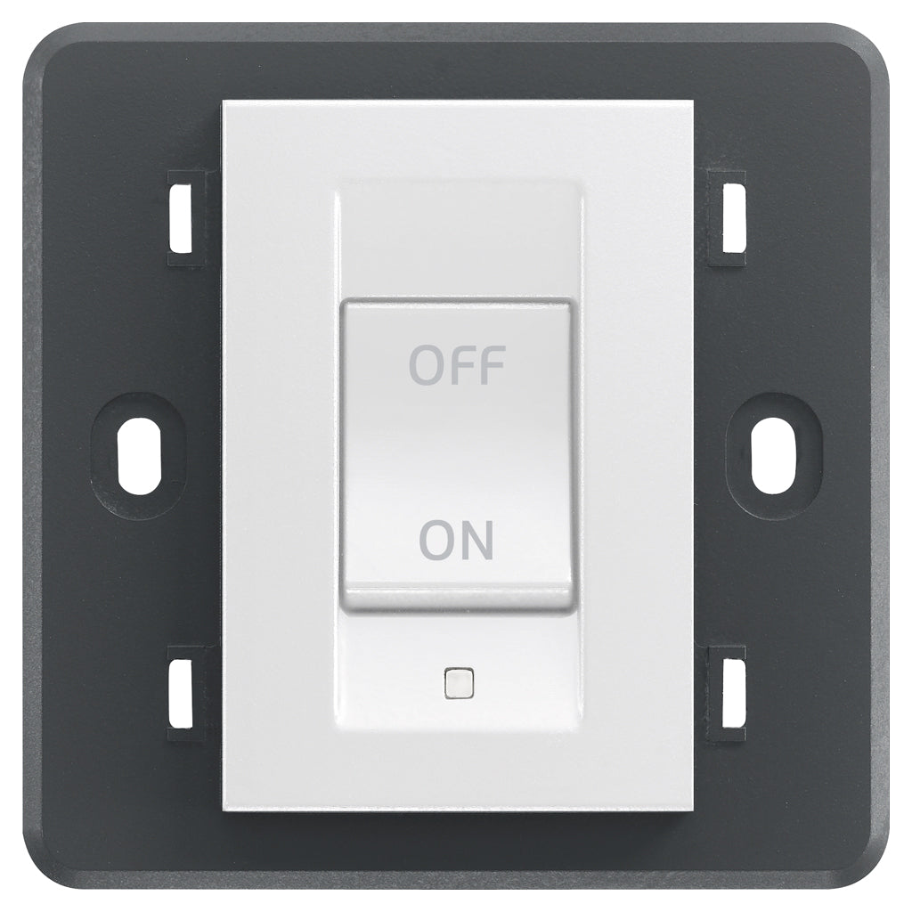 Vimar Eikon 2P 32A 1-Way Switch, For British Standard Mounting Boxes, 250V, 3-Module, IP40 — Quality Boat Parts