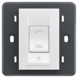 Vimar Eikon 2P 32A 1-Way Switch, For British Standard Mounting Boxes, 250V, 3-Module, IP40 — Quality Boat Parts