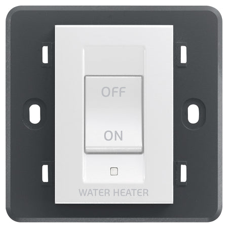 Vimar Eikon 2P 32A 1-Way Switch, For British Standard Mounting Boxes, 250V, 3-Module, IP40 — Quality Boat Parts