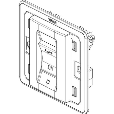 Vimar Eikon 2P 32A 1-Way Switch, For British Standard Mounting Boxes, 250V, 3-Module, IP40 — Quality Boat Parts