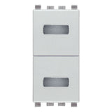 Vimar Eikon Neutral Double Indicator Unit, 250V, IP40, 1-Module, Flush-Mount, Without Signalling Unit — Quality Boat Parts