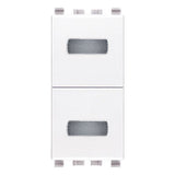 Vimar Eikon Neutral Double Indicator Unit, 250V, IP40, 1-Module, Flush-Mount, Without Signalling Unit — Quality Boat Parts