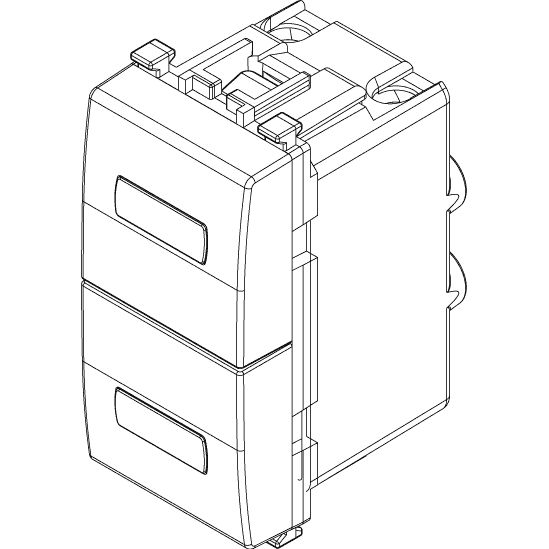 Vimar Eikon Neutral Double Indicator Unit, 250V, IP40, 1-Module, Flush-Mount, Without Signalling Unit — Quality Boat Parts