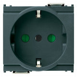 Vimar Idea SICURY Socket Outlet, Italian Standard P30, 2P+E 16A 250V, 2 Modules, IP20 — Quality Boat Parts