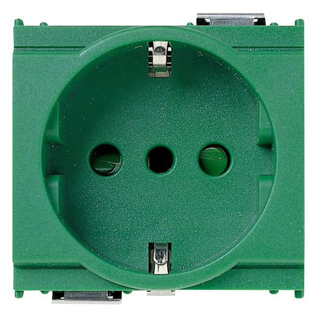 Vimar Idea SICURY Socket Outlet, Italian Standard P30, 2P+E 16A 250V, 2 Modules, IP20 — Quality Boat Parts