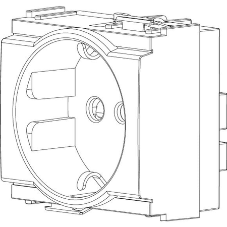 Vimar Idea SICURY Socket Outlet, Italian Standard P30, 2P+E 16A 250V, 2 Modules, IP20 — Quality Boat Parts