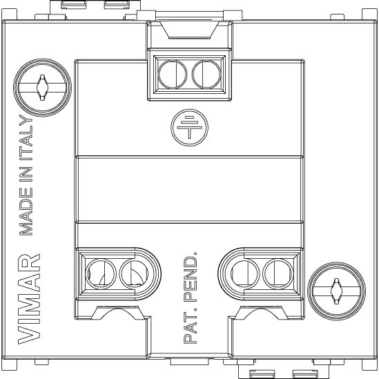 Vimar Idea SICURY Socket Outlet, Italian Standard P30, 2P+E 16A 250V, 2 Modules, IP20 — Quality Boat Parts