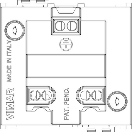 Vimar Idea SICURY Socket Outlet, Italian Standard P30, 2P+E 16A 250V, 2 Modules, IP20 — Quality Boat Parts