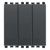 Vimar Eikon 3-Rocker 1-Way Switch, 20AX, 250V, Lightable, 2 Module, IP40 — Quality Boat Parts