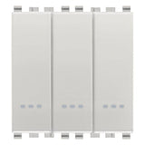 Vimar Eikon 3-Rocker 1-Way Switch, 20AX, 250V, Lightable, 2 Module, IP40 — Quality Boat Parts