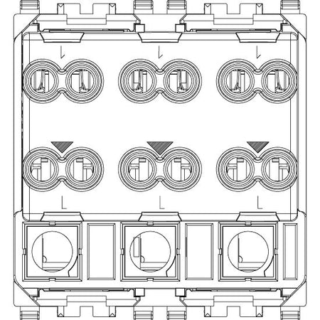 Vimar Eikon 3-Rocker 1-Way Switch, 20AX, 250V, Lightable, 2 Module, IP40 — Quality Boat Parts