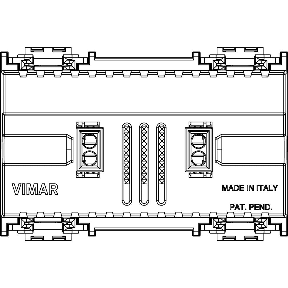 Vimar Idea Step Marker Lamp, 12-24V SELV, IP40, 3 Modules, Adjustable Beam — Quality Boat Parts