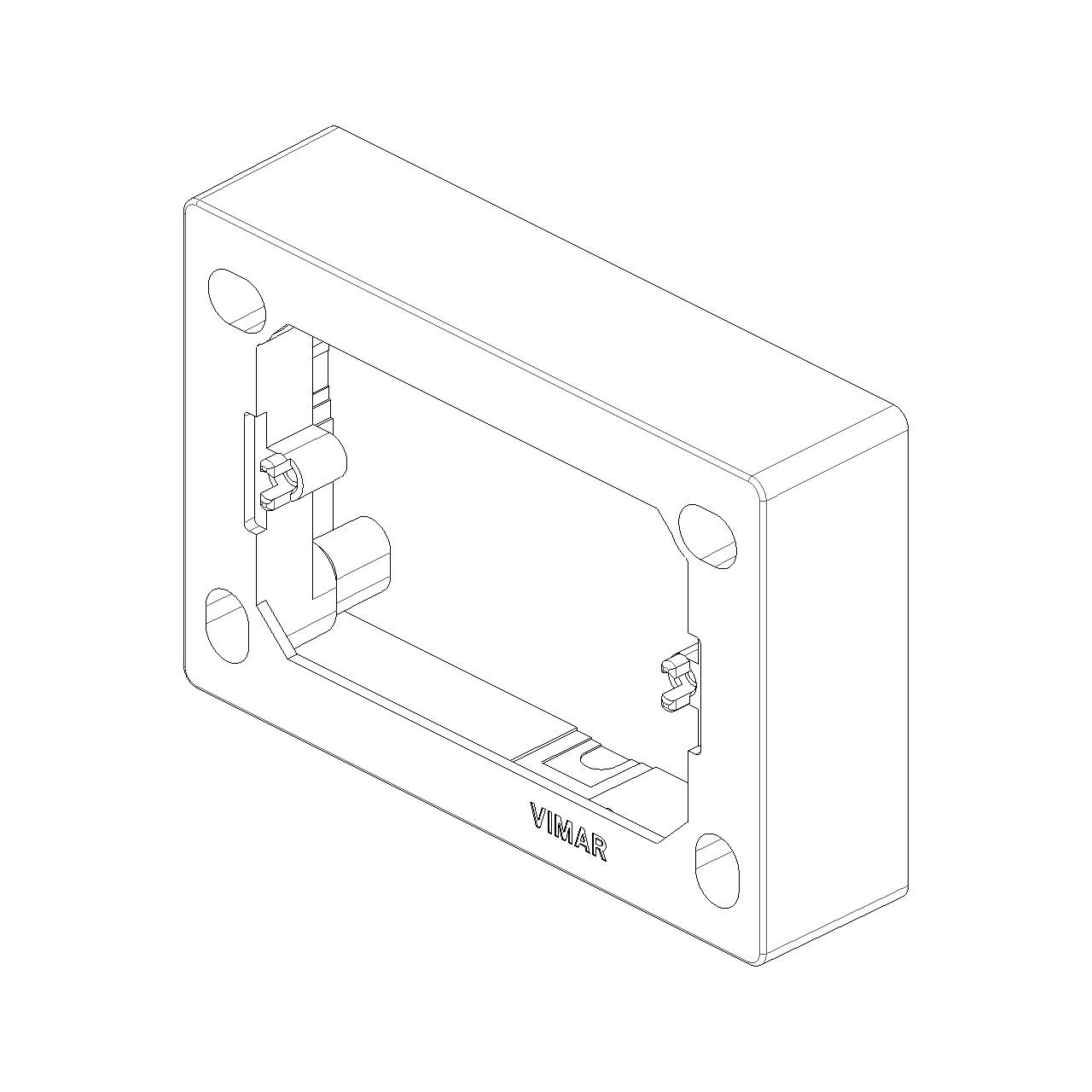 Vimar 3-Module Surface Mounting Box, For Eikon Devices, For Idea Devices, For Plana Devices, 84 x 121.5 x 30 mm, IP20, Halogen-Free Plastic — Quality Boat Parts