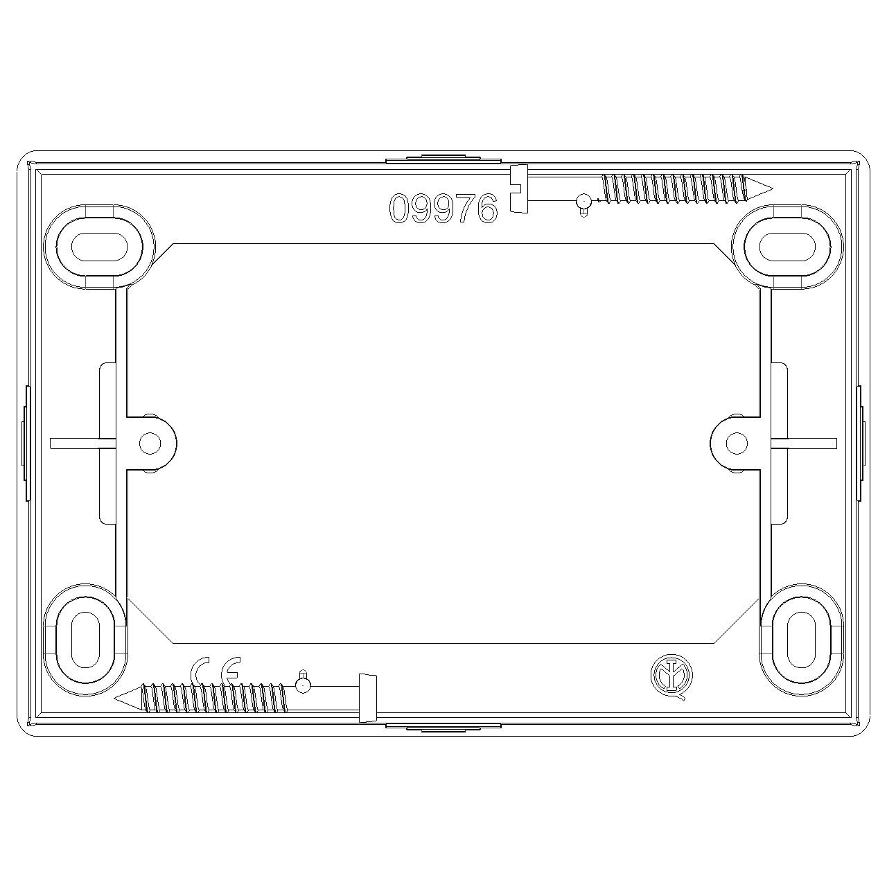 Vimar 3-Module Surface Mounting Box, For Eikon Devices, For Idea Devices, For Plana Devices, 84 x 121.5 x 30 mm, IP20, Halogen-Free Plastic — Quality Boat Parts