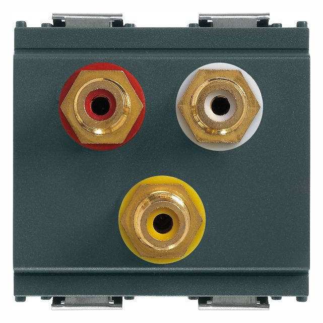 Vimar Idea 16333 3x RCA Socket Outlet, Flush Mount, IP20 — Quality Boat Parts